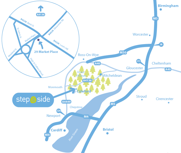 Step-a-Side Location map